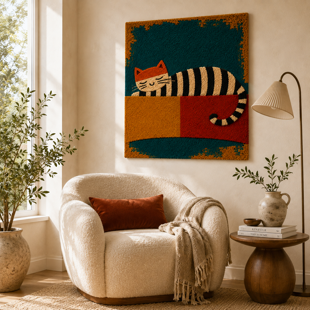 Hewn Earth Luminous Quietude wall art featuring soft, glowing abstract design on a canvas or framed print.
