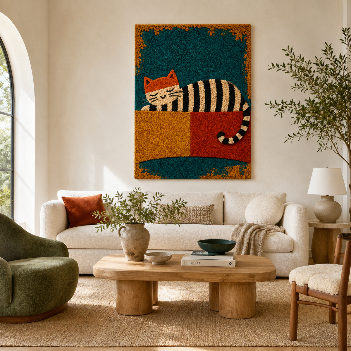 Close-up of Hewn Earth Luminous Quietude wall art showcasing textured, luminous abstract design on a neutral background.