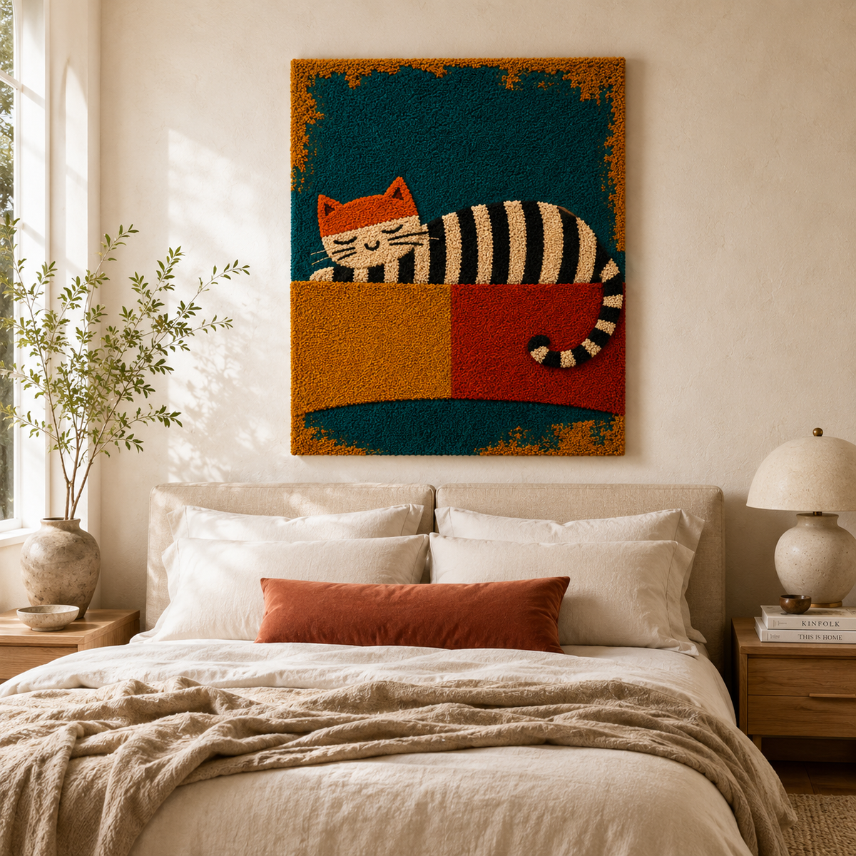 Luminous Quietude wall art by Hewn Earth featuring abstract, soft glow design on canvas with calming earthy tones.