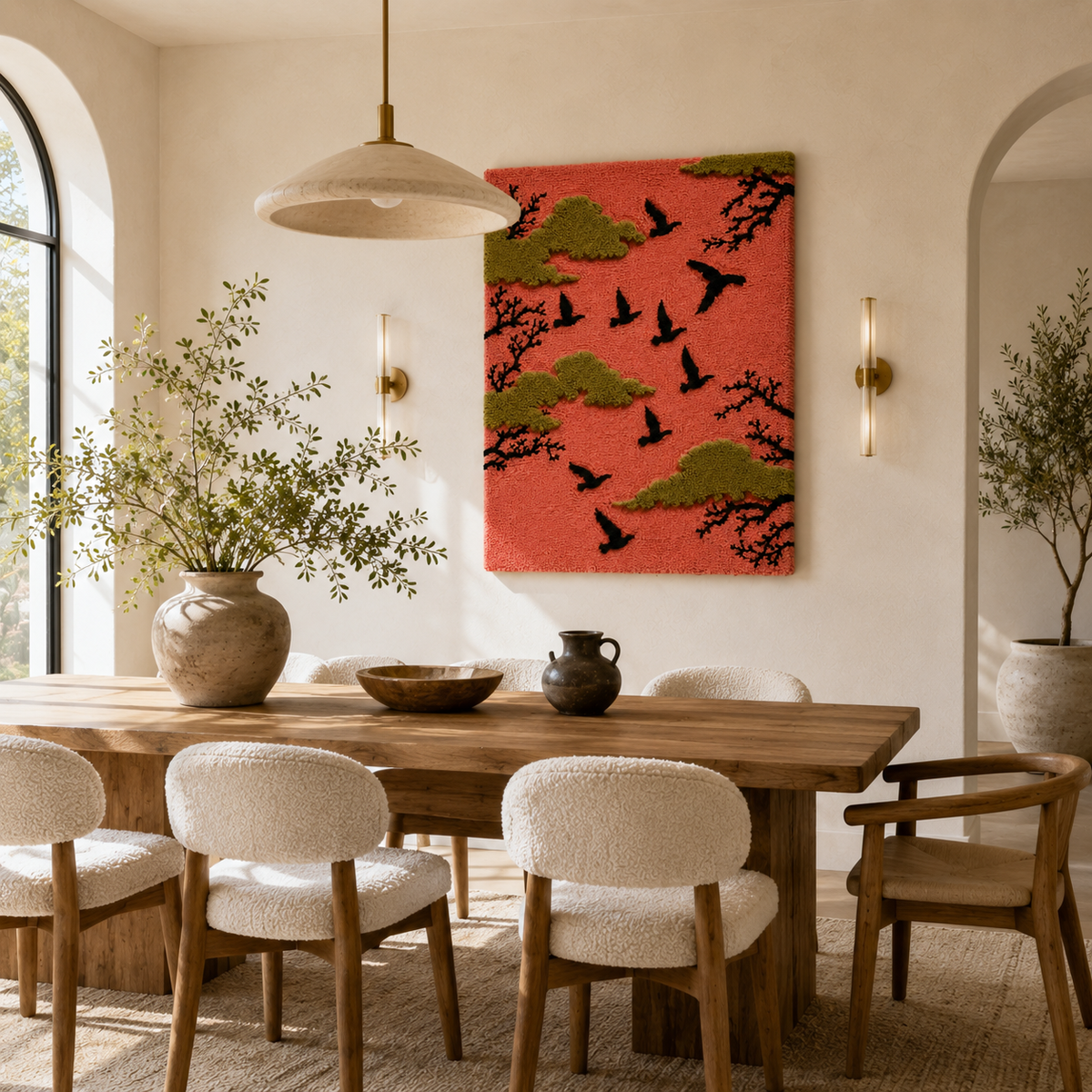 Hewn Earth Afterglow Zenith wall art featuring vibrant abstract design on canvas or print, suitable for modern home decor.