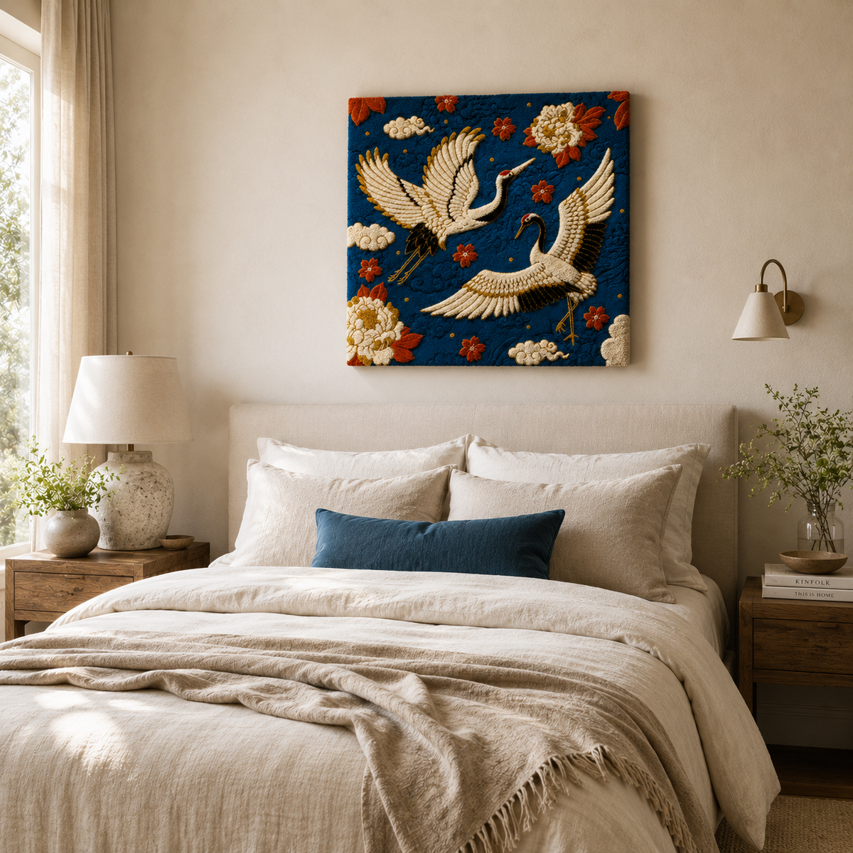 Luminous Cove wall art by Hewn Earth featuring a luminous, abstract coastal scene with vibrant colors and textured details.