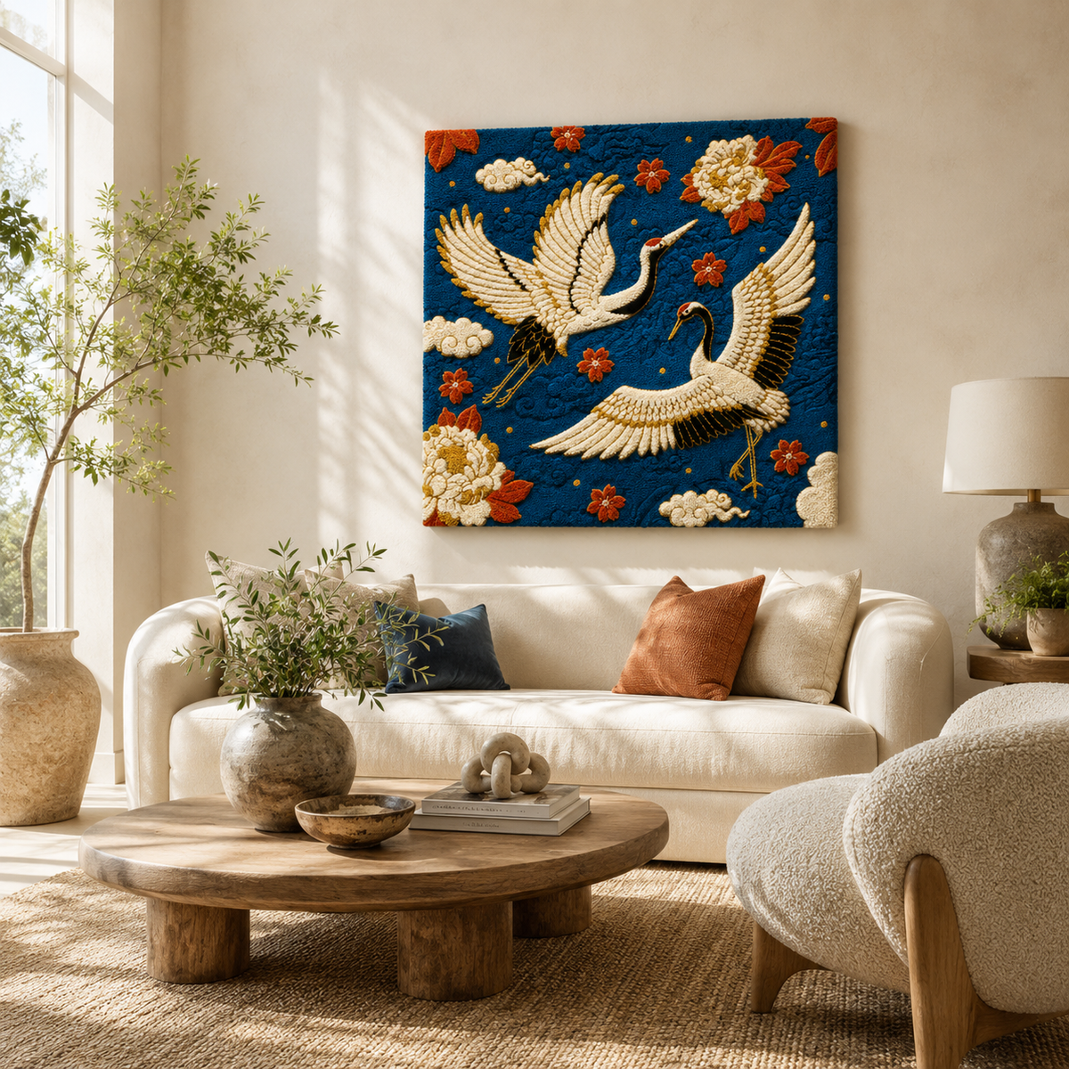 Luminous Cove wall art by Hewn Earth featuring a vibrant, luminous abstract design on a textured canvas.