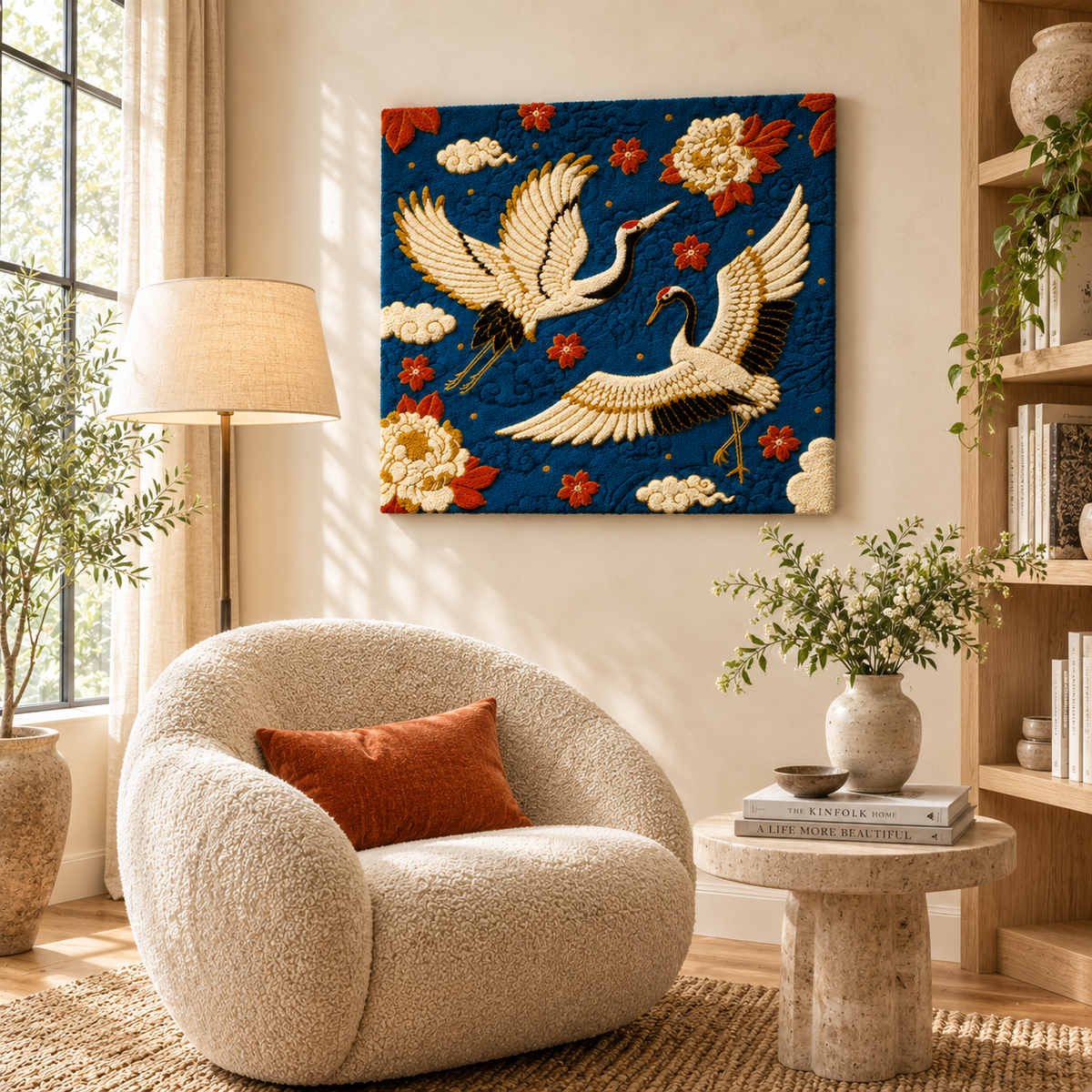 Hewn Earth Luminous Cove wall art featuring abstract, textured design in soft earth tones, suitable for modern interior decor.