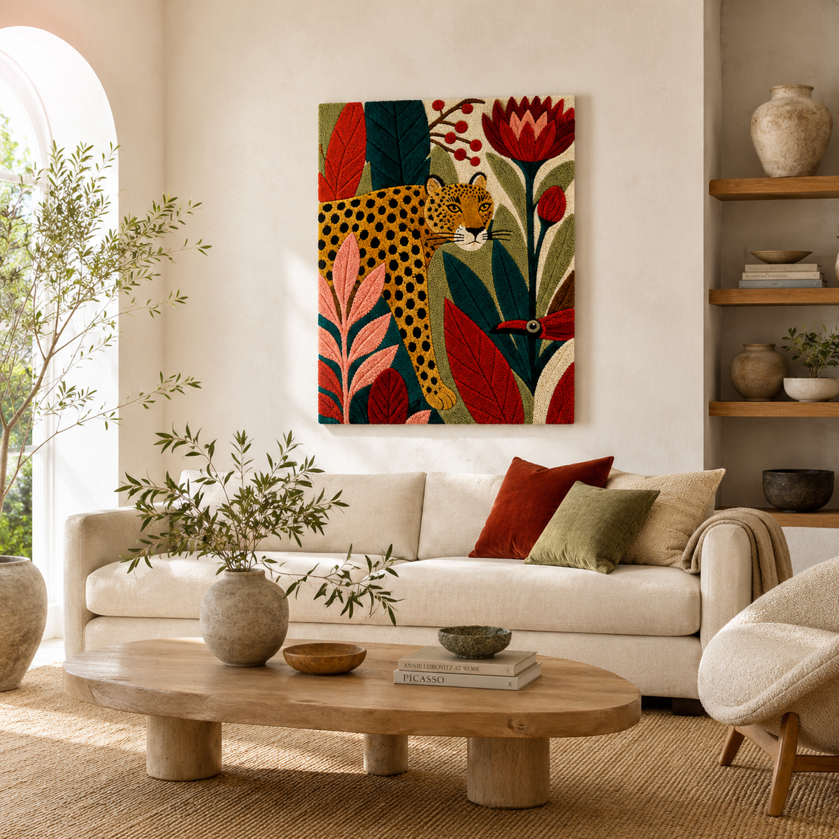 Hewn Earth Gilded Solstice wall art featuring intricate gold-toned design on a neutral background.