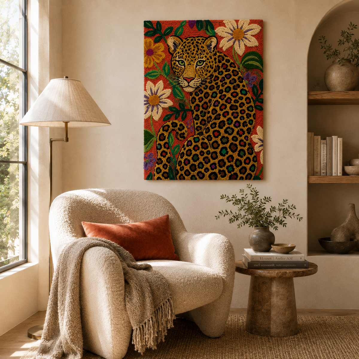 Luminous Bower wall art by Hewn Earth featuring a glowing, abstract design in natural tones for modern home decor.