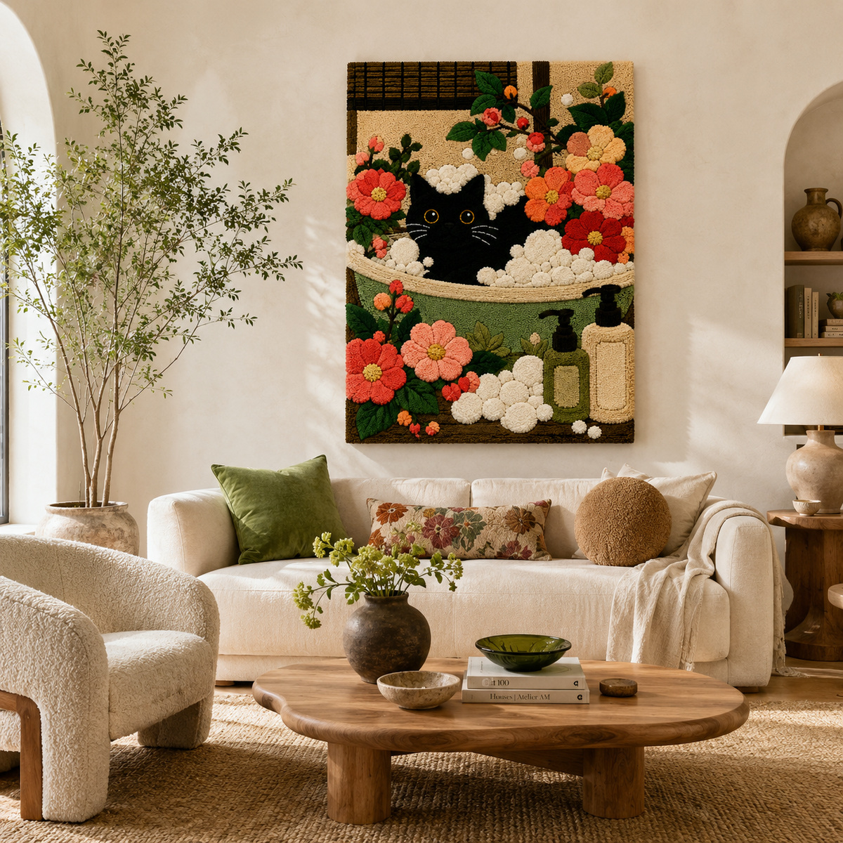 Gilded Estuary wall art by Hewn Earth featuring a gold-toned abstract river scene on canvas.