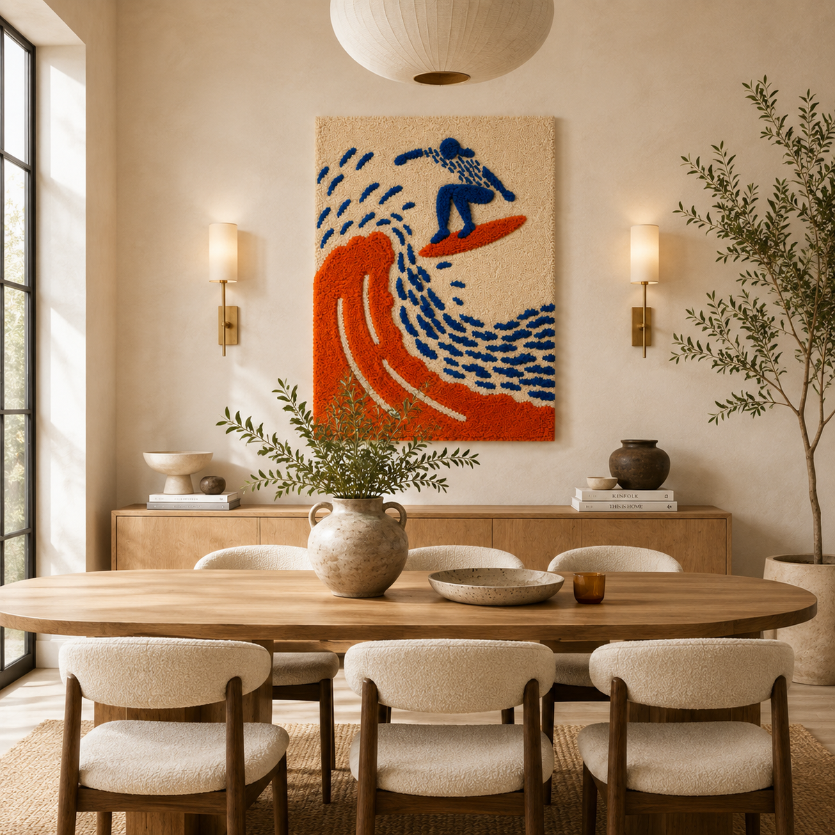 Luminous Aviary wall art by Hewn Earth featuring a vibrant, detailed depiction of colorful birds and lush foliage.