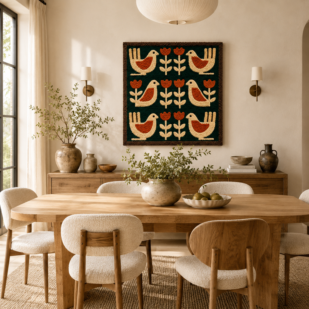 Hewn Earth Cinder Nightfall wall art featuring a dark, abstract landscape with textured, earthy tones for modern interior decor.