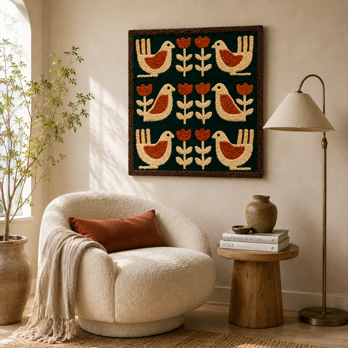 Cinder Nightfall wall art by Hewn Earth featuring dark, abstract landscape with textured, earthy tones and atmospheric design.