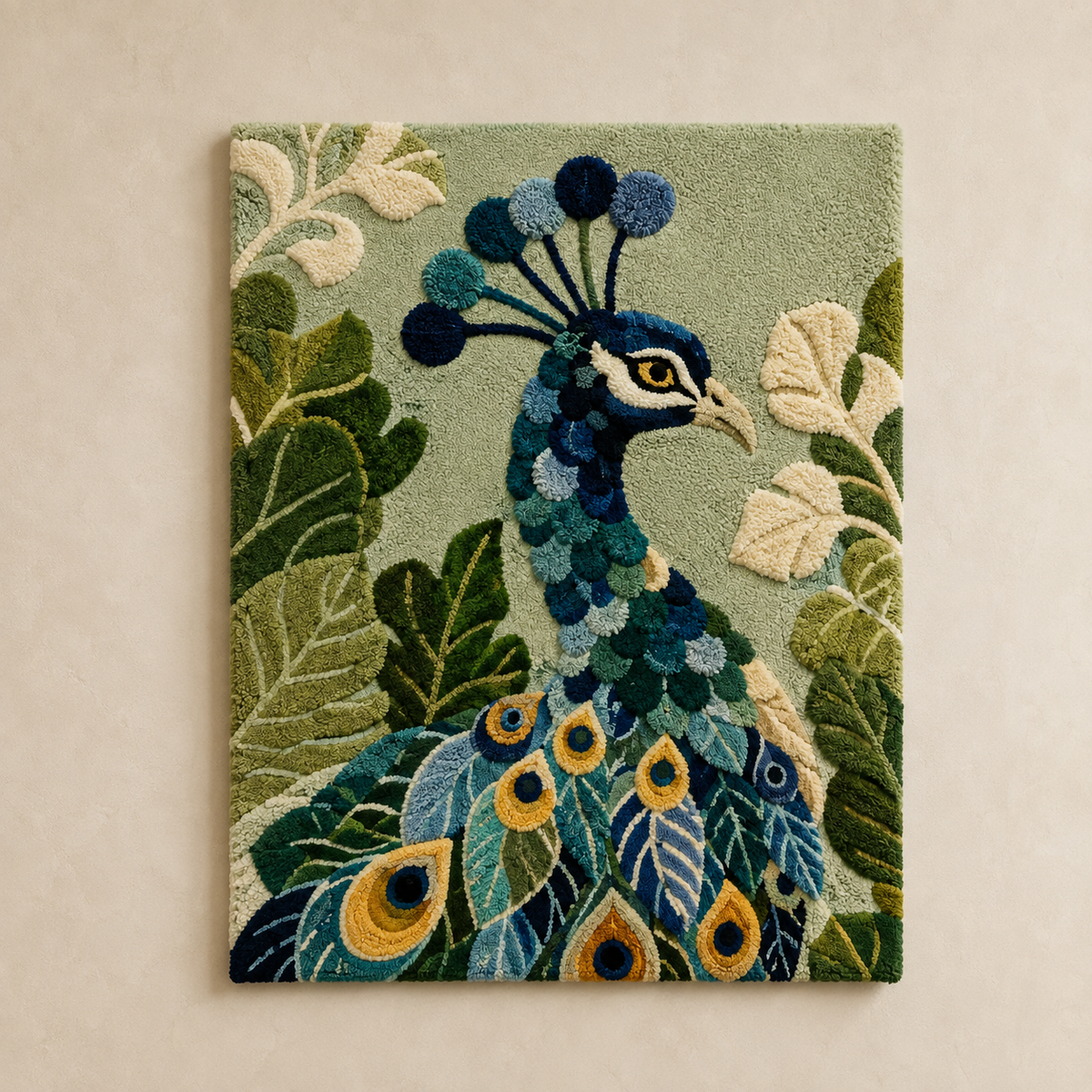 Hewn Earth Cinder Yarrow wall art featuring a textured, earthy-toned design on a neutral background.