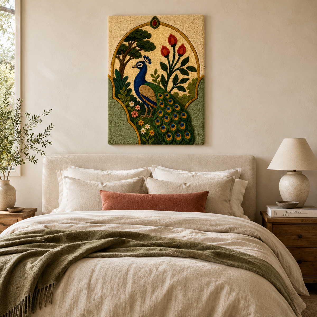 Cinder Wildflower wall art by Hewn Earth featuring a vibrant wildflower design on a textured background.