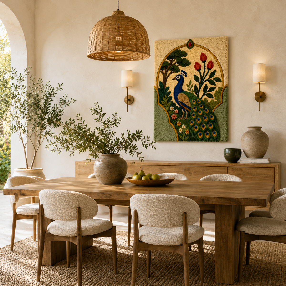 Hewn Earth Cinder Wildflower wall art featuring a vibrant wildflower design on a neutral background for home decor.