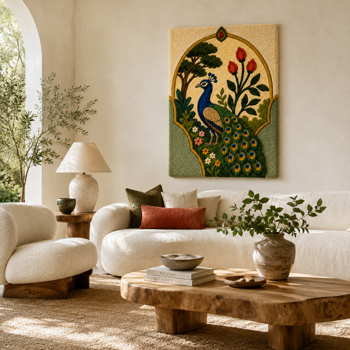 Hewn Earth Cinder Wildflower wall art featuring vibrant wildflower illustration on a neutral background for home decor.