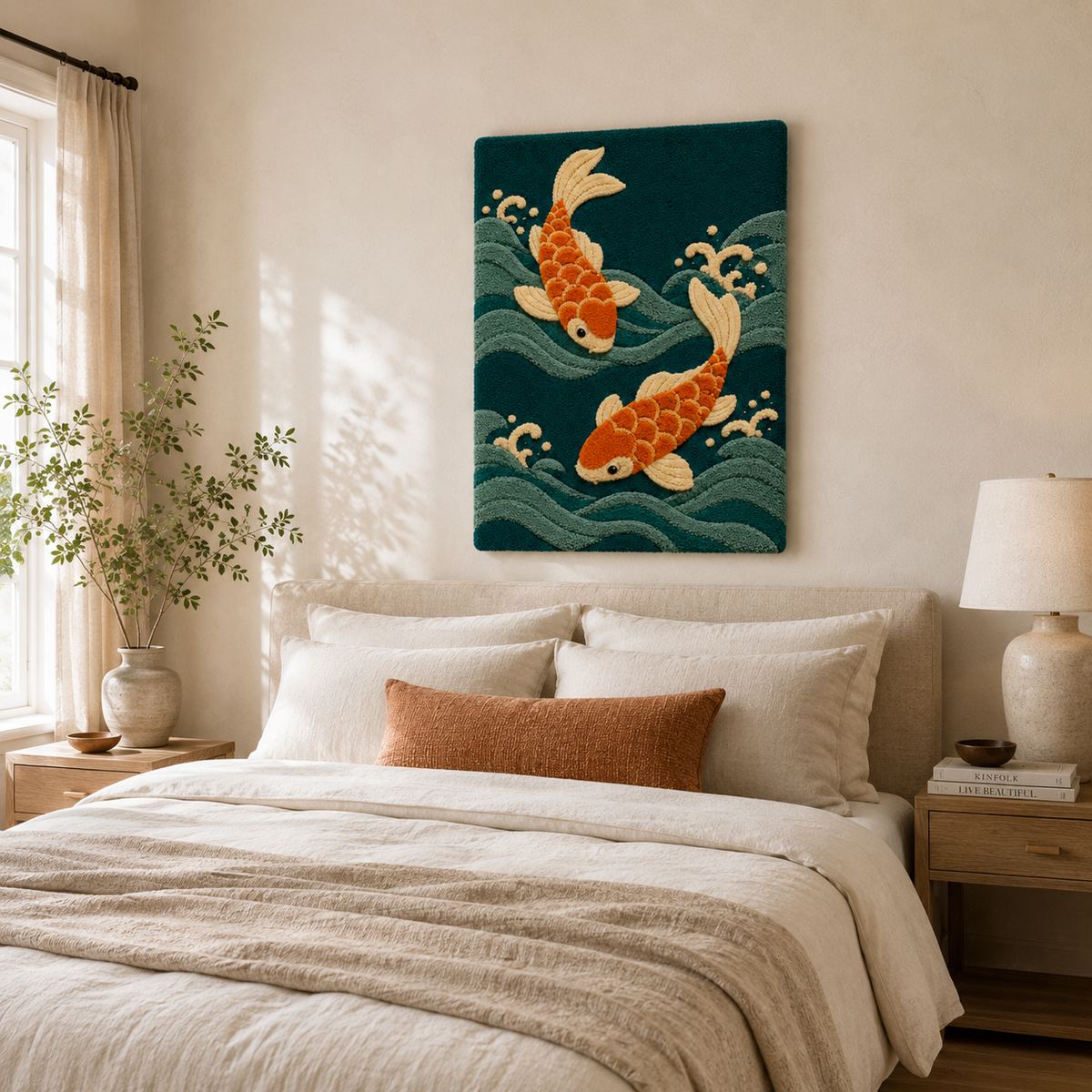 Hewn Earth Gilded Mirage wall art featuring a shimmering, abstract design in a modern home interior.
