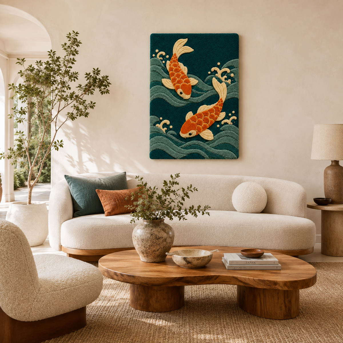 Hewn Earth Gilded Mirage wall art featuring intricate gold and textured design on a neutral background.