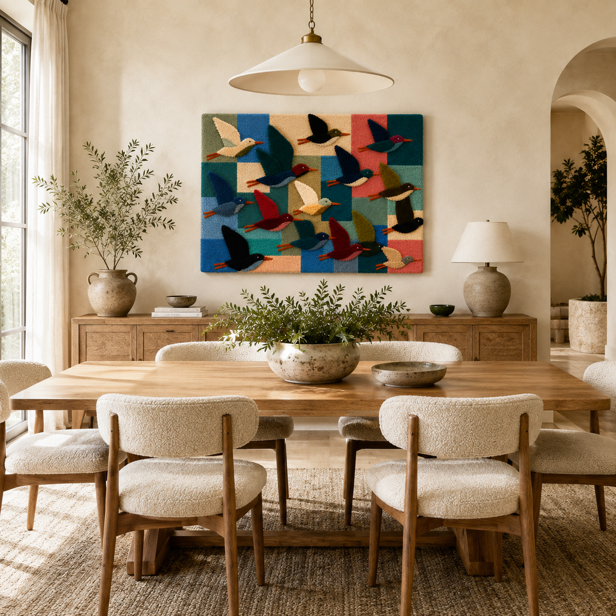 Hewn Earth Ember Drift wall art featuring abstract, textured design with warm earthy tones on a canvas or framed print.