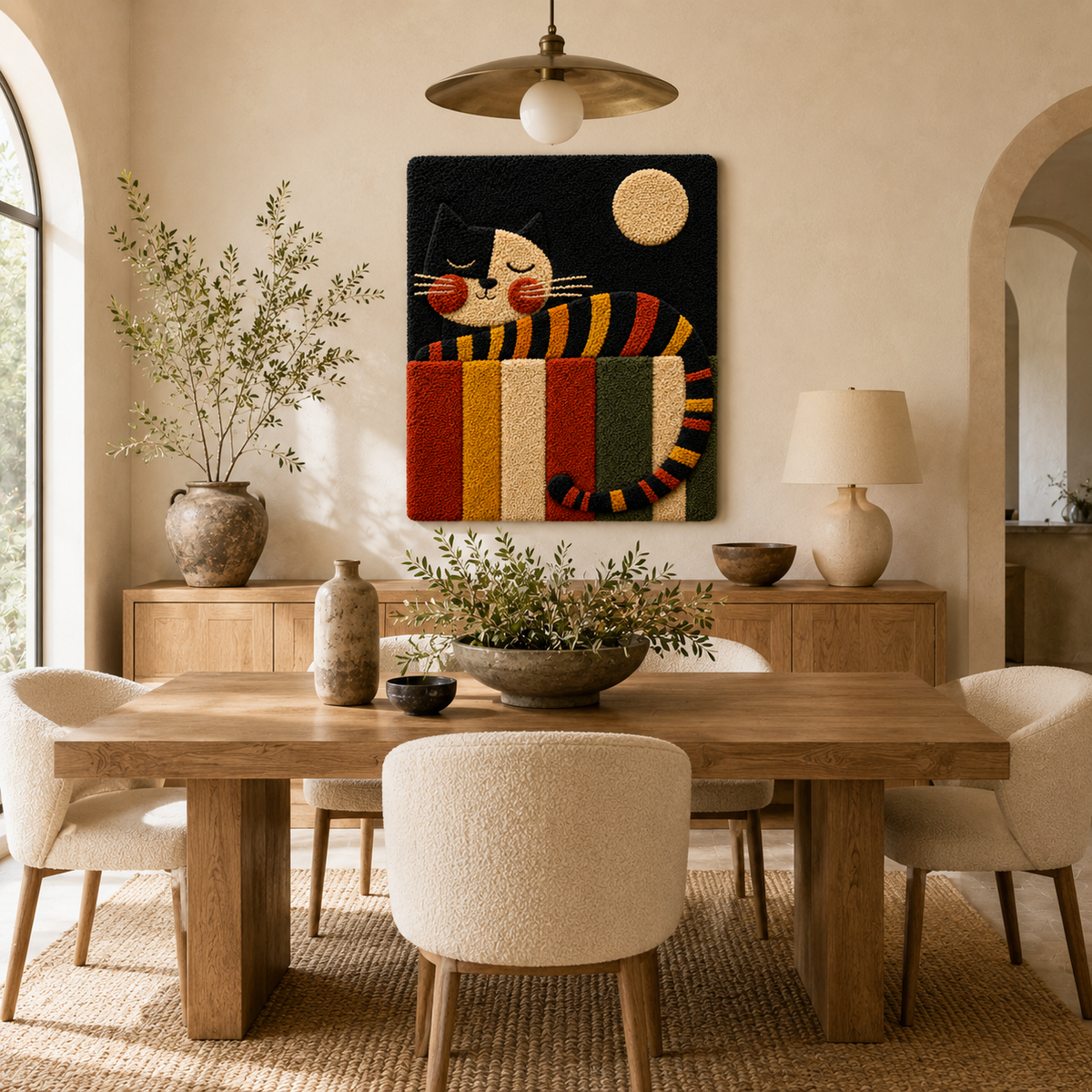 Luminous Dunes wall art by Hewn Earth featuring a serene desert landscape with golden dunes in a natural-inspired design