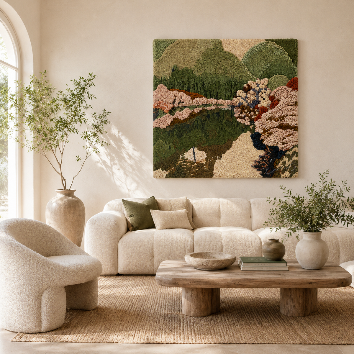 Luminous Cairn wall art by Hewn Earth featuring a glowing, abstract sculpture design for modern interior decor.
