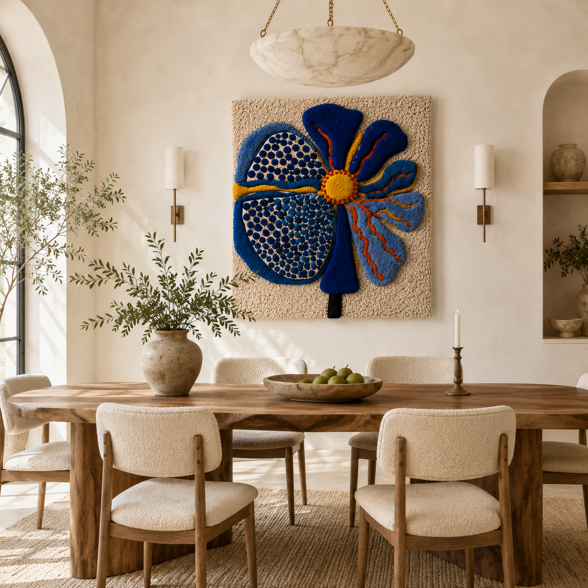 Colorful Ember Xanadu wall art by Hewn Earth featuring vibrant abstract design on a decorative wall piece.