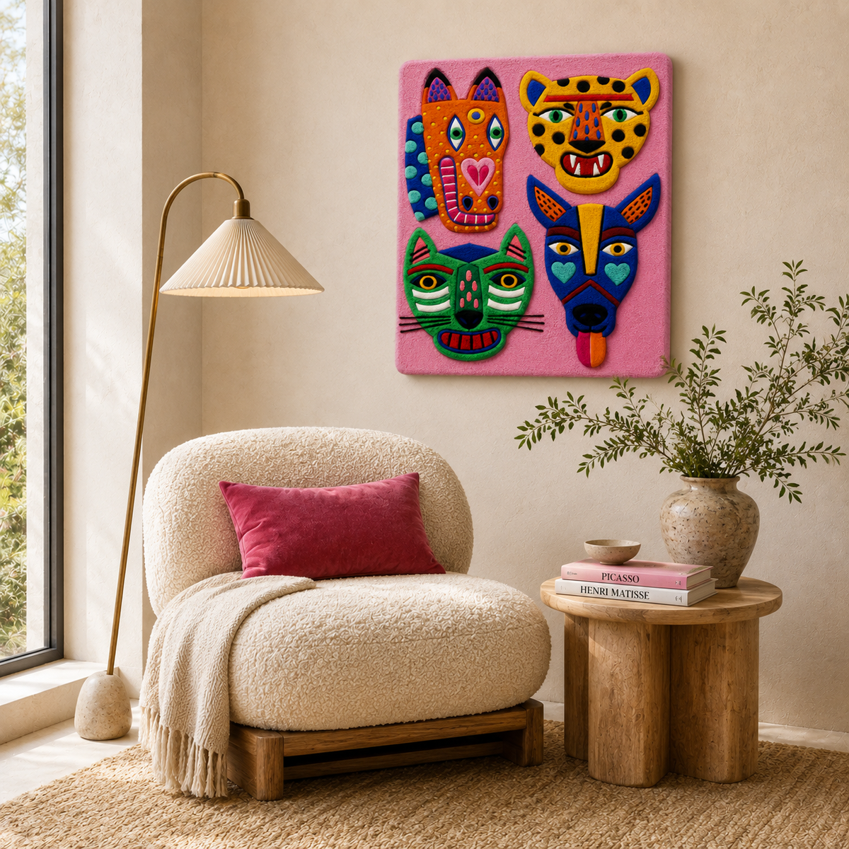 Hewn Earth Ember Vista wall art featuring abstract earth-toned patterns on a canvas or framed print.
