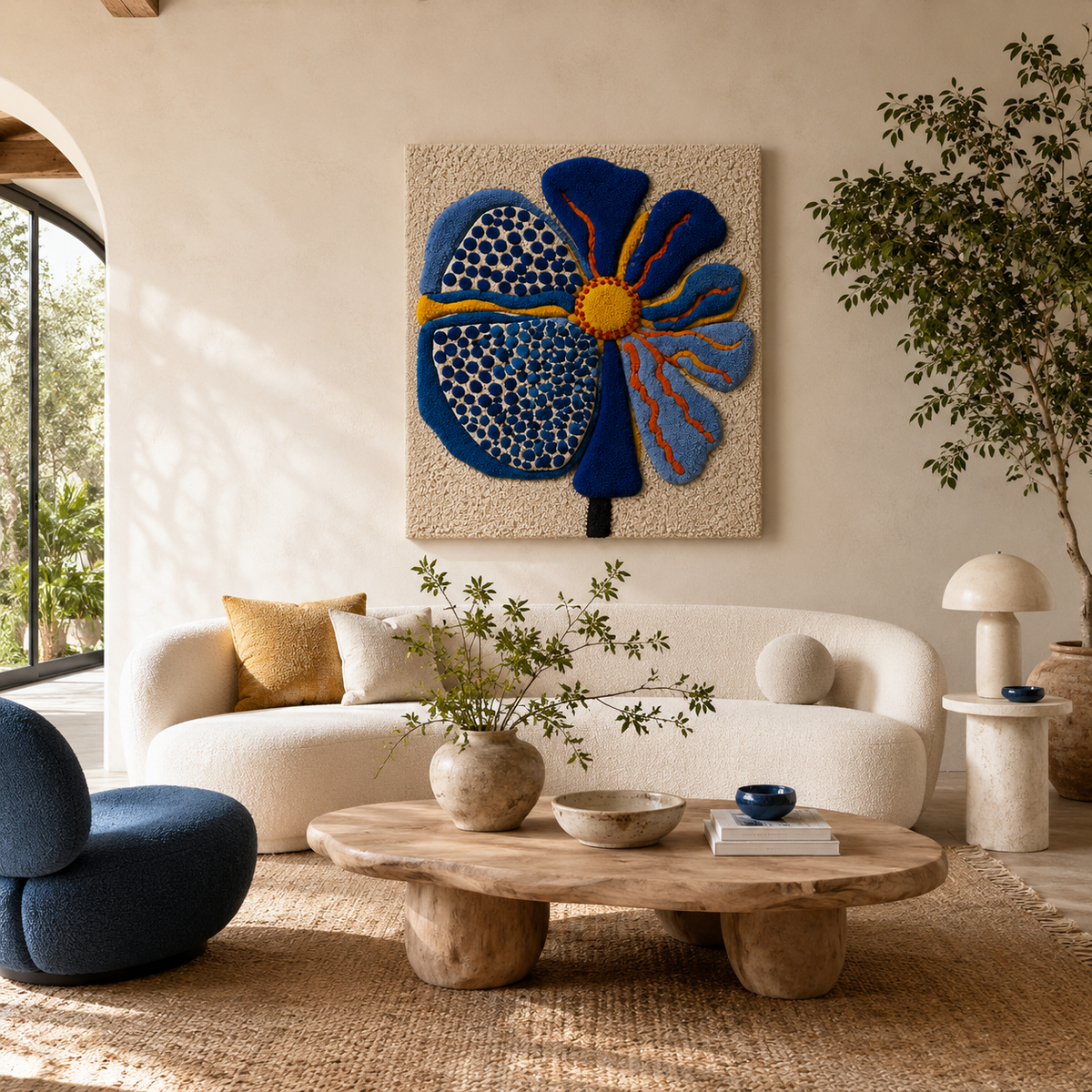 Hewn Earth luminous lantern wall art with warm glow and intricate design, perfect for outdoor or indoor decorative use.