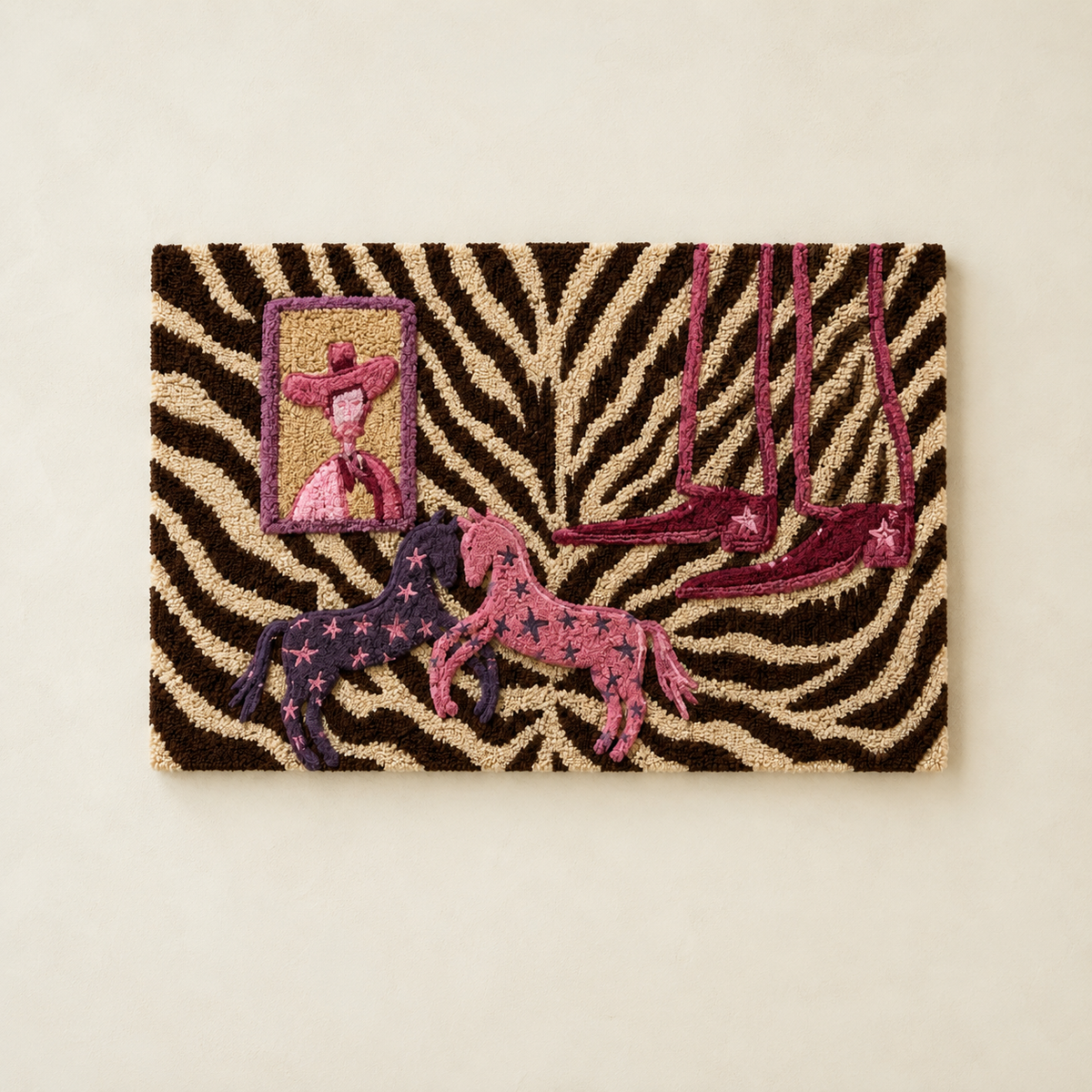 Hewn Earth Ember Heath wall art featuring warm-toned abstract design on a wall, modern home decor piece.