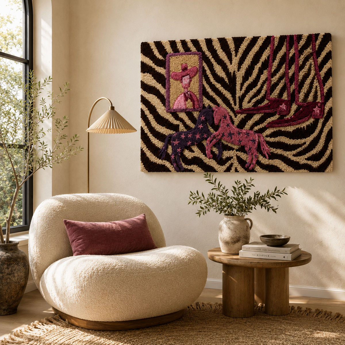 Hewn Earth Ember Heath wall art featuring warm, earthy tones, abstract design on a textured canvas for modern home decor.