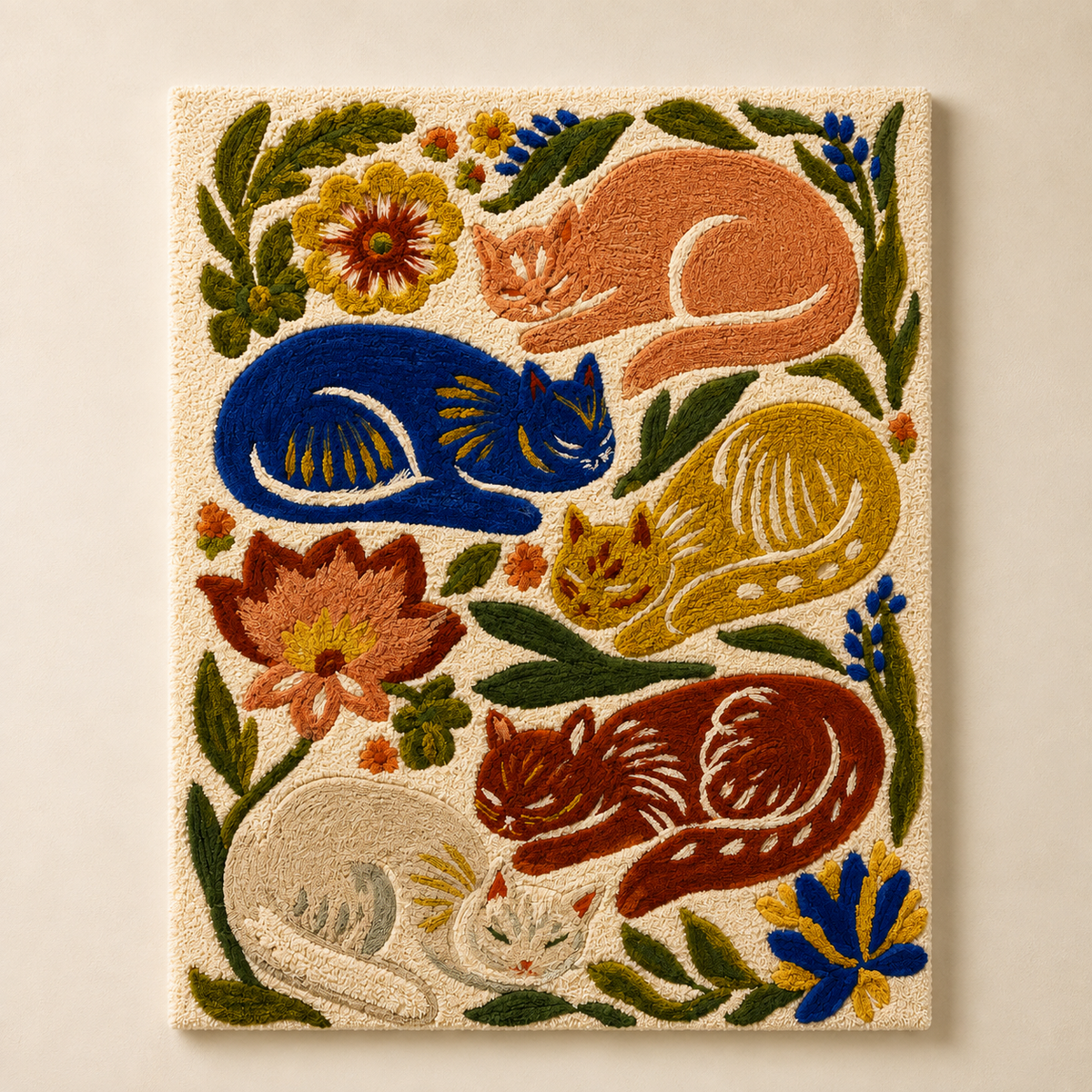 Detailed view of Hewn Earth Ember Garden wall art, showcasing intricate design and textured nature-inspired metal artwork.