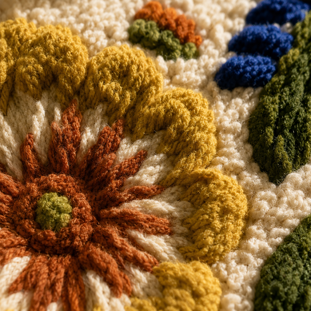 Hewn Earth Ember Garden wall art featuring vibrant, abstract botanical design on a textured surface for indoor decor.