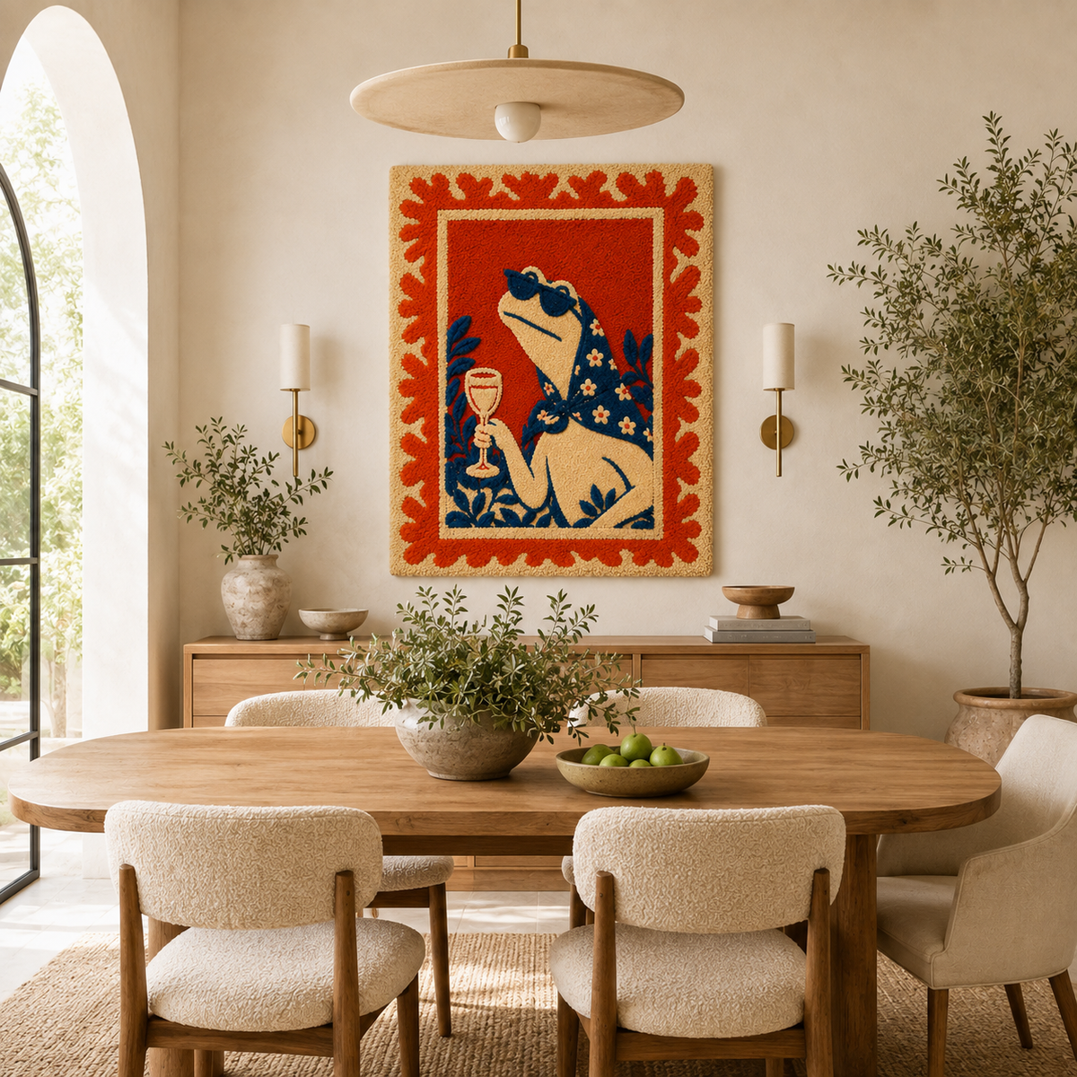 Gilded Nightingale wall art by Hewn Earth featuring a detailed bird illustration with gold accents on a neutral background.