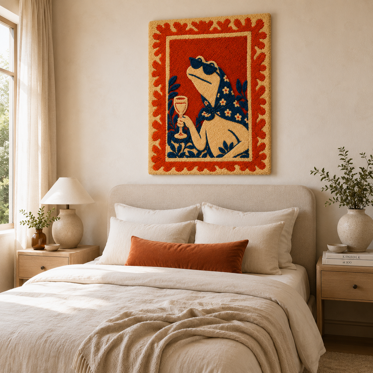 Gilded Nightingale wall art by Hewn Earth, featuring a detailed depiction of a bird with gold accents on textured background.