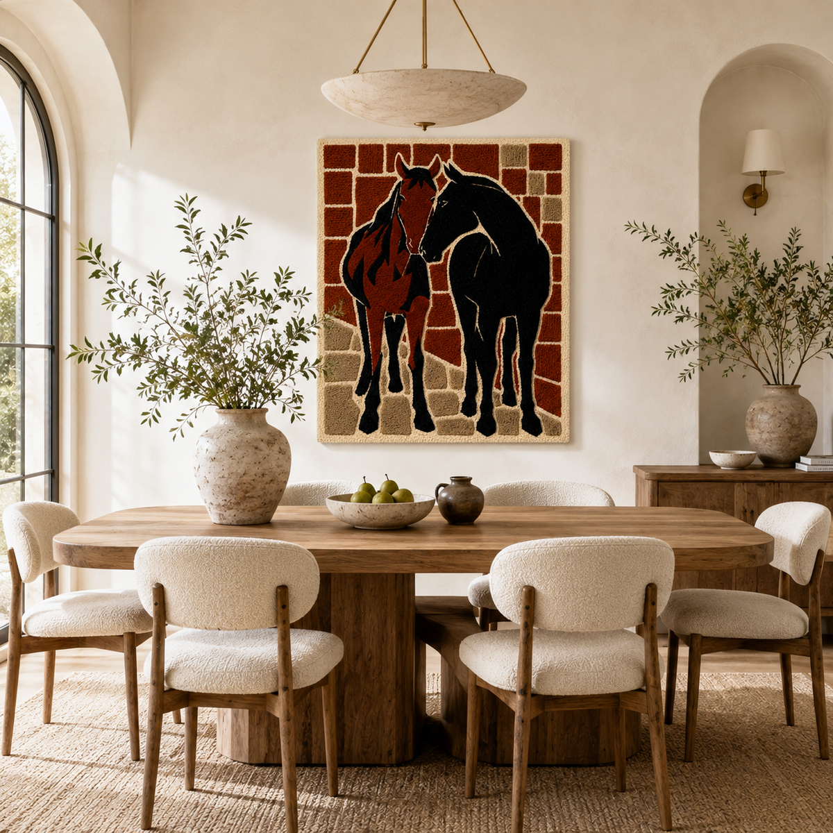 Hewn Earth Afterglow Cove wall art featuring a serene landscape with soft hues and natural scenery.