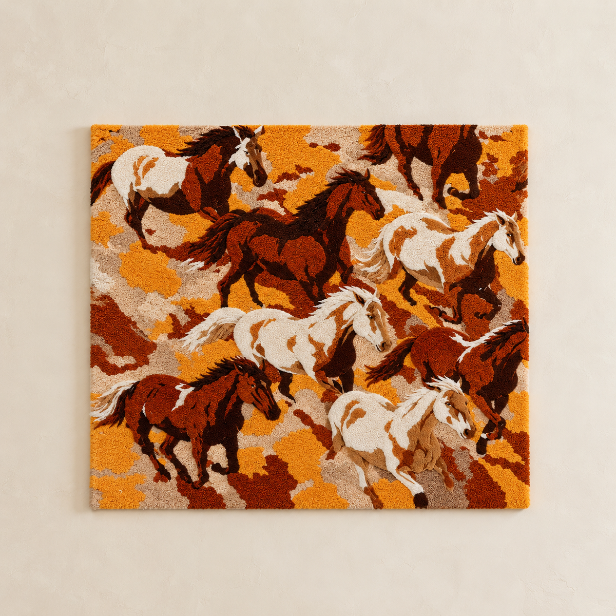 Hewn Earth Cinder Jubilee wall art featuring abstract earthy tones and textured design on a light background.