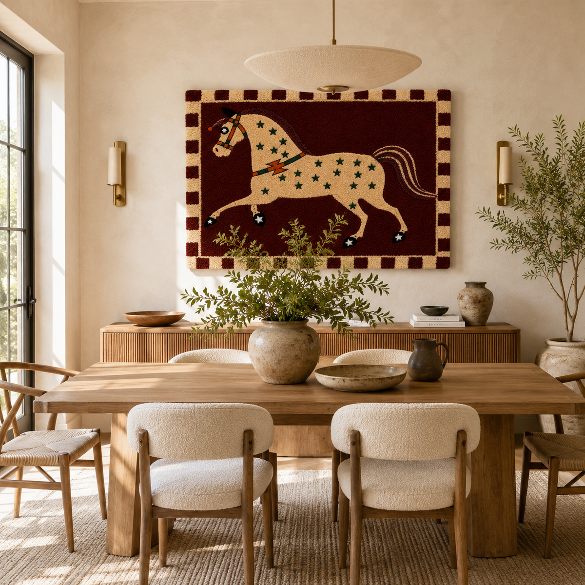 Hewn Earth Cinder Isle wall art featuring a scenic landscape with earthy tones and natural textures, suitable for home decor.