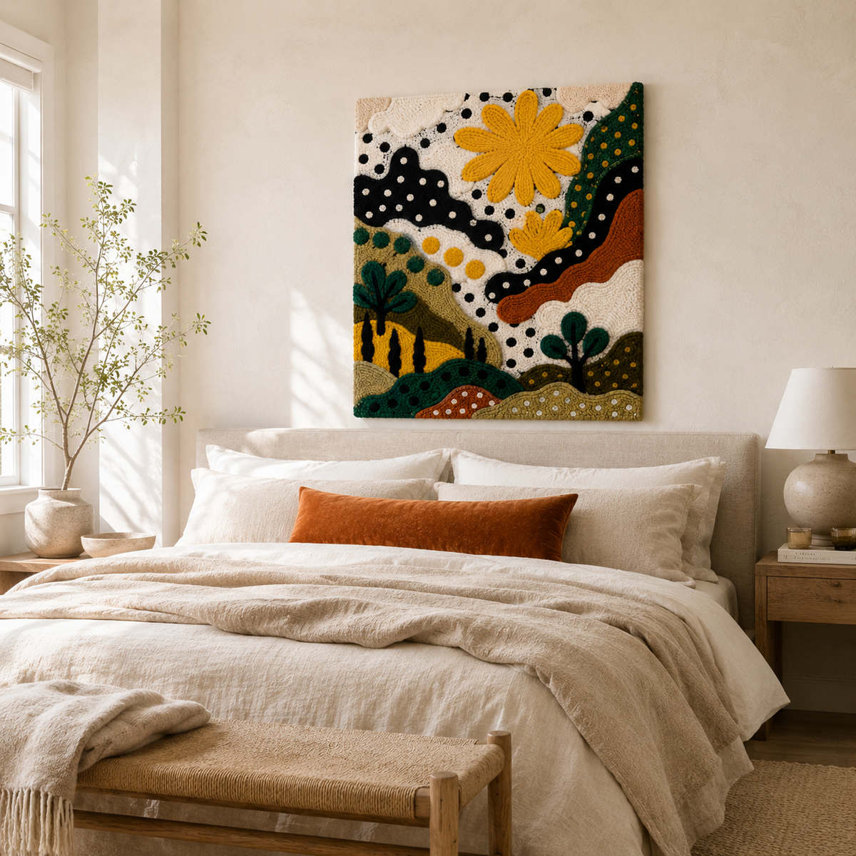 Luminous Estuary wall art by Hewn Earth featuring a vibrant, luminous landscape scene in a modern, artistic style.