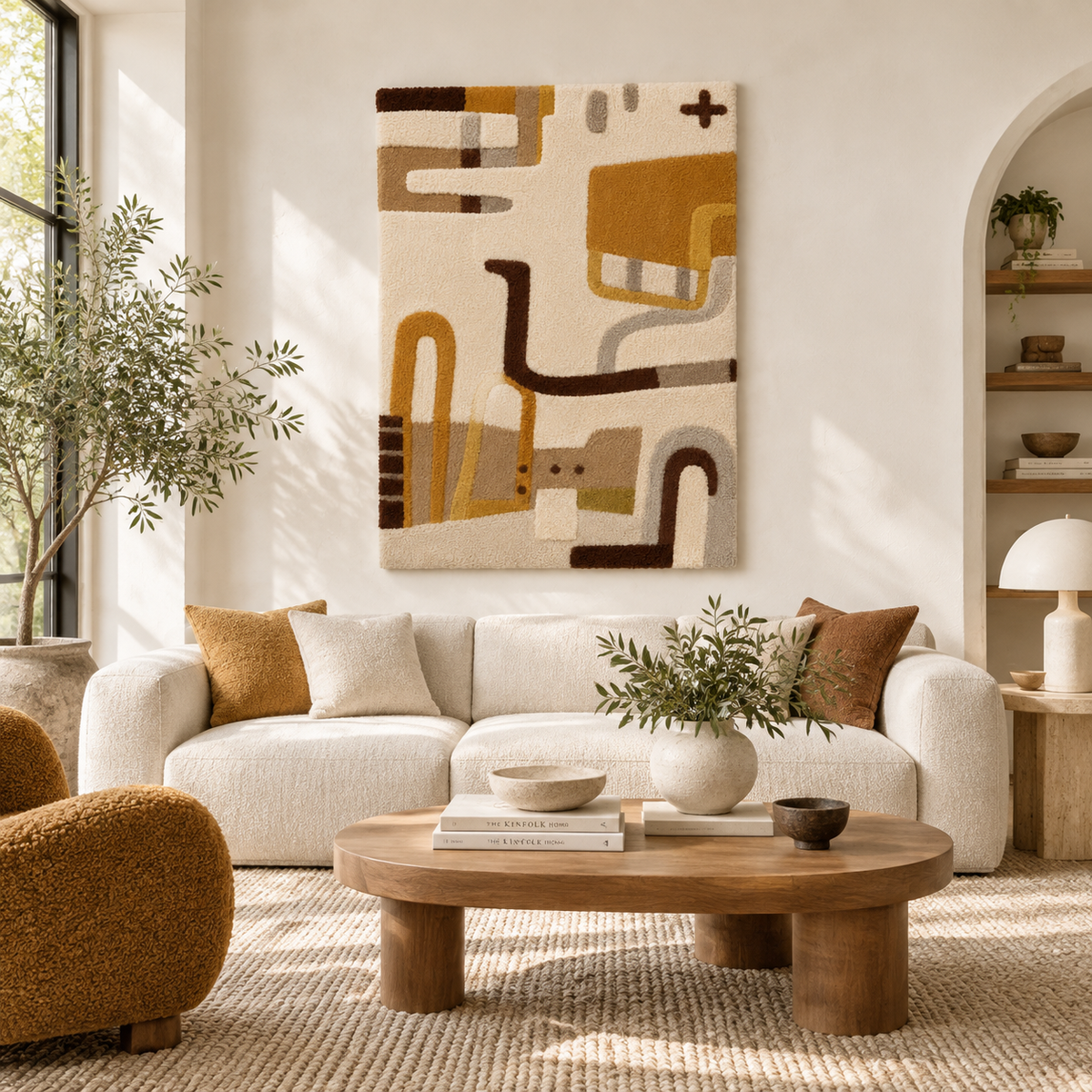 Honey Linework Assembly — front-facing room scene