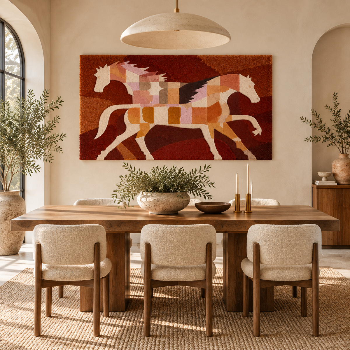 Horses Across Coral Fields — room setting 1