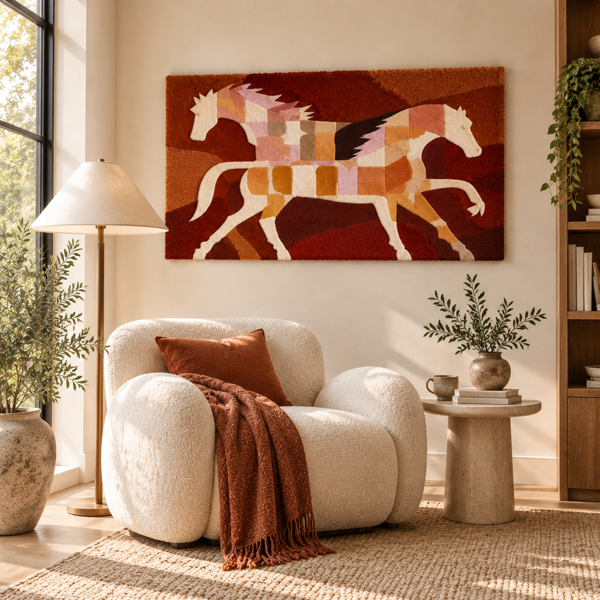 Horses Across Coral Fields — room setting 3