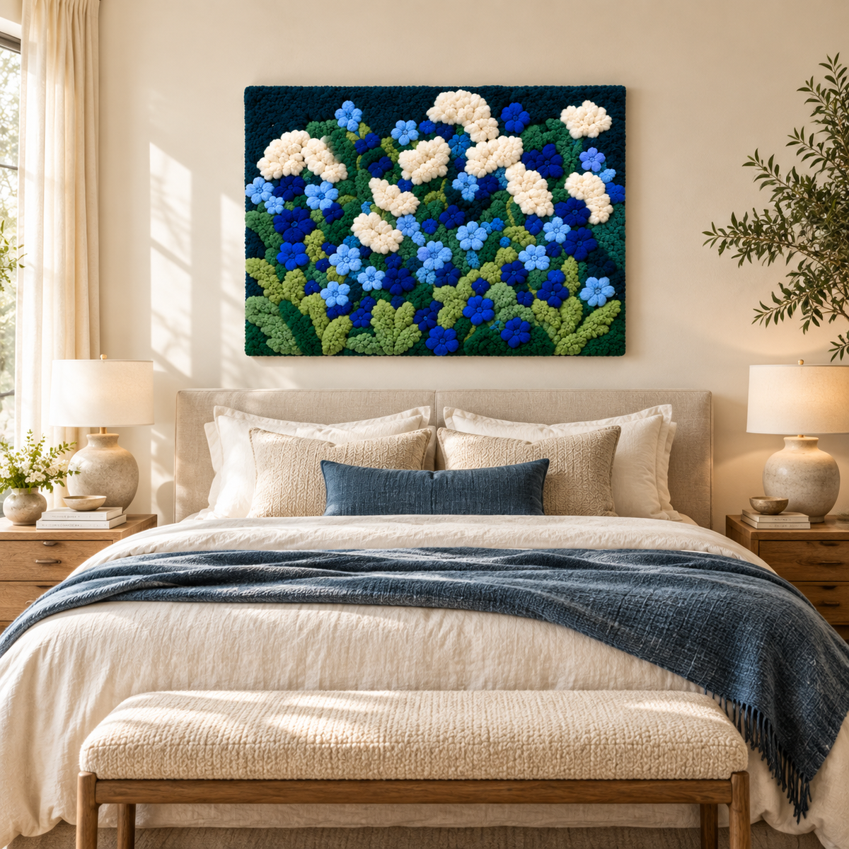 Hydrangeas in the Blue Garden — room setting 2