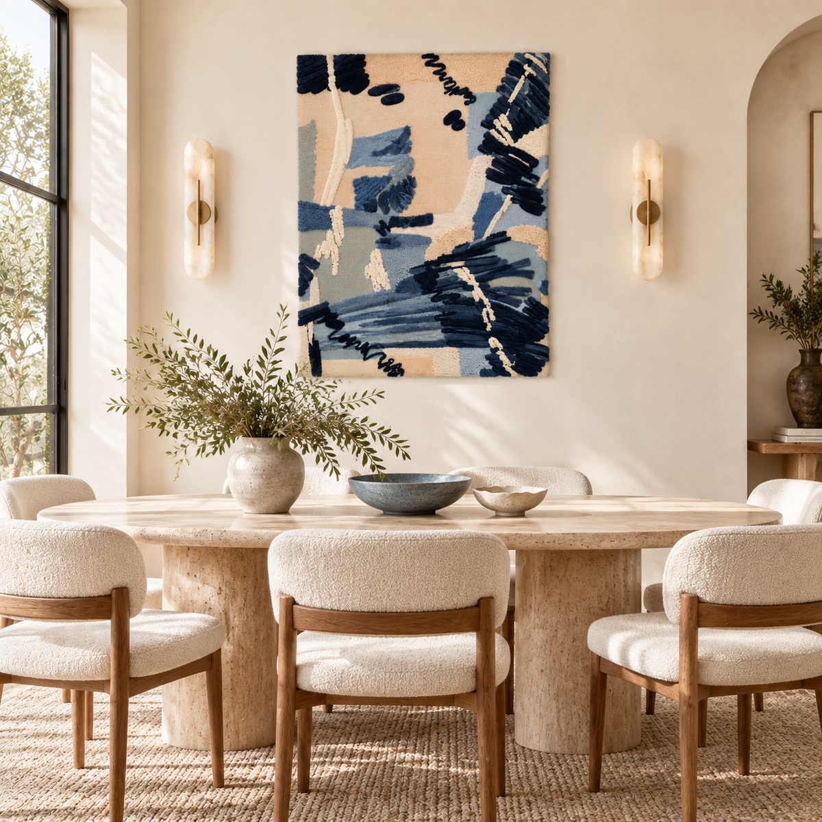 Indigo Brushwork Sonata — room setting 2