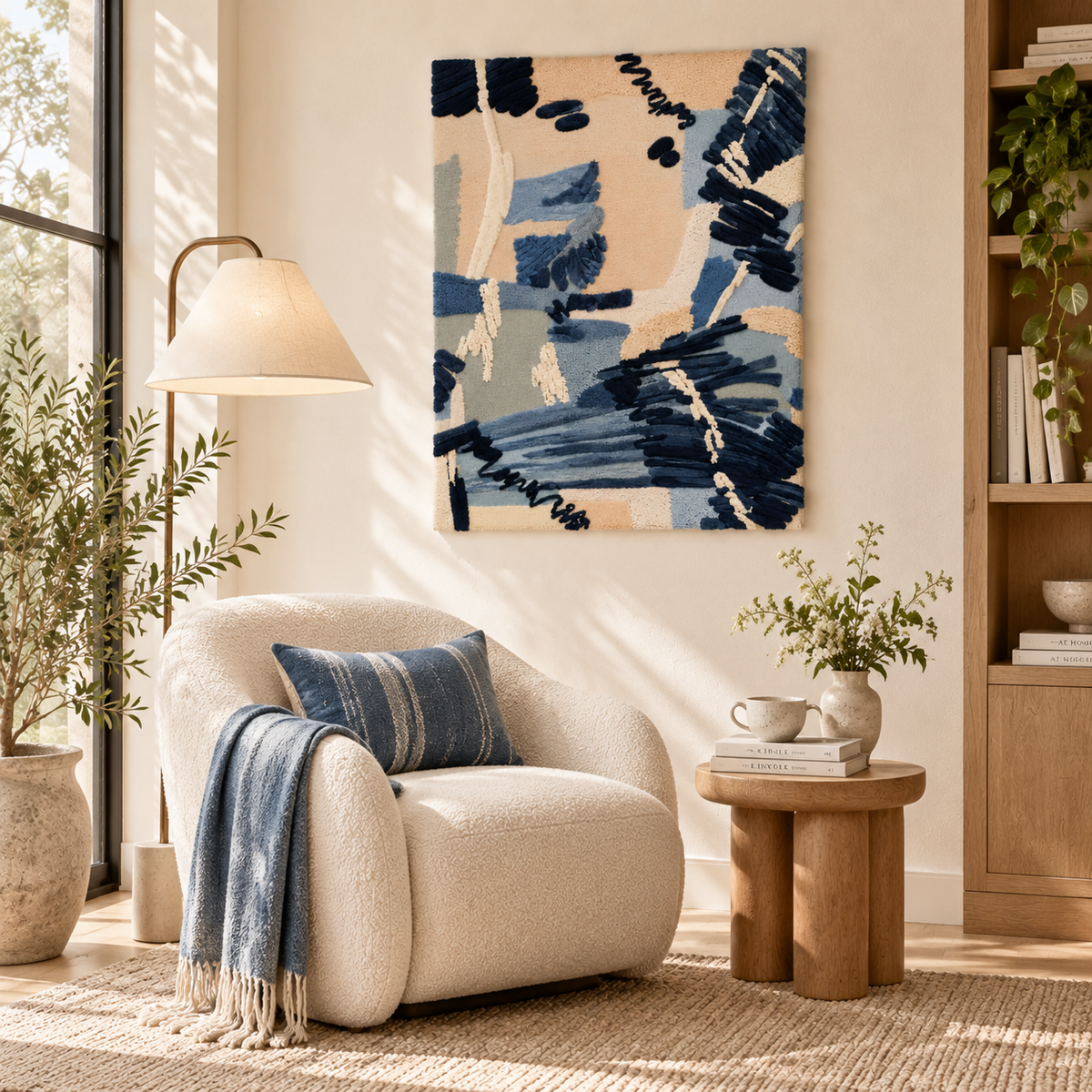 Indigo Brushwork Sonata — room setting 3