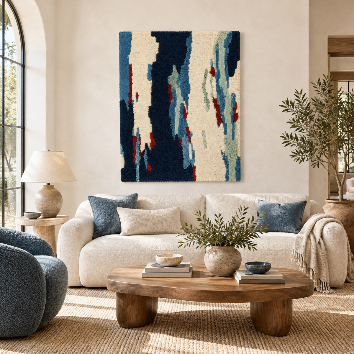 Indigo Rainfall Study — front-facing room scene