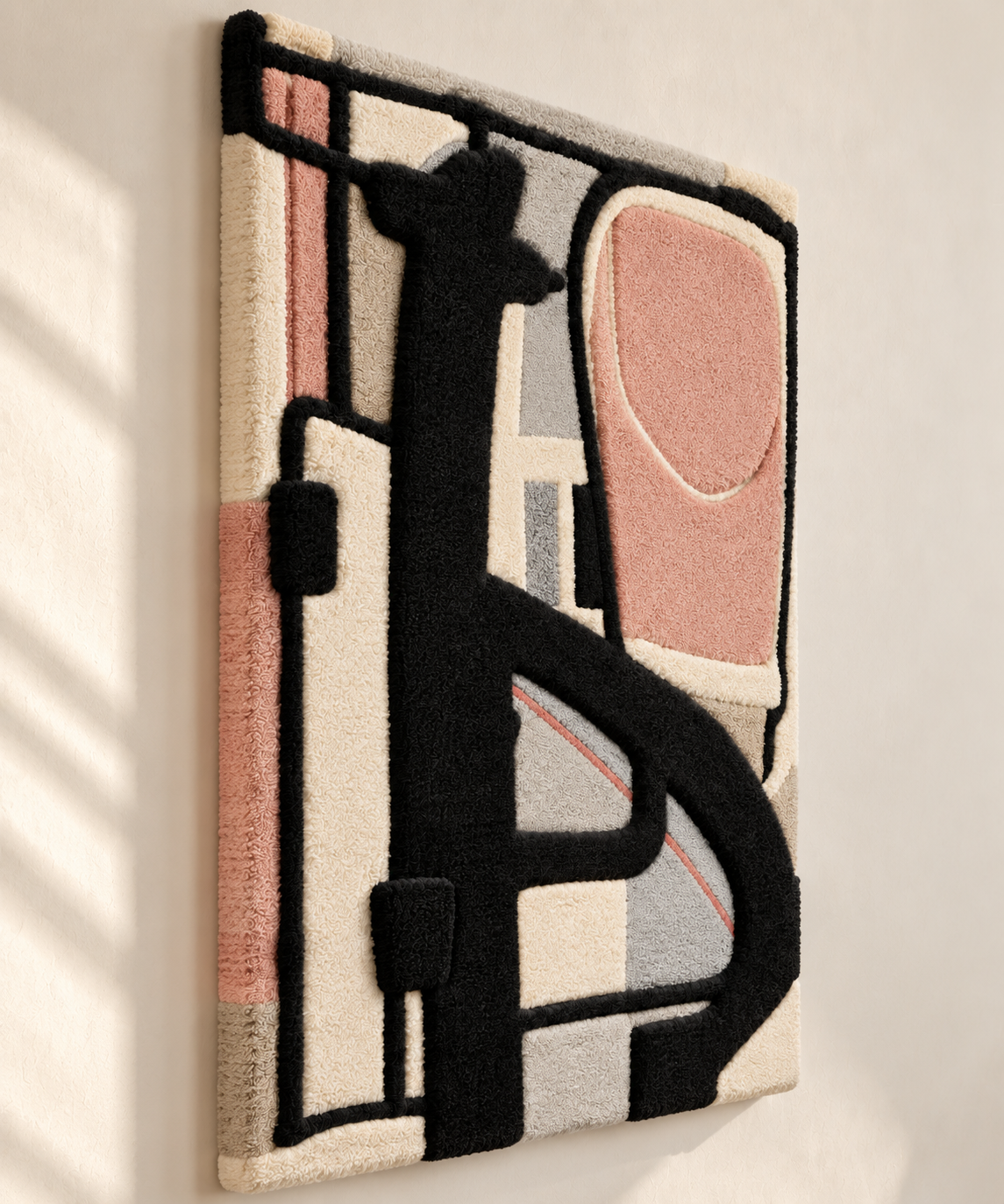 Inkwork and Rose — angled relief view
