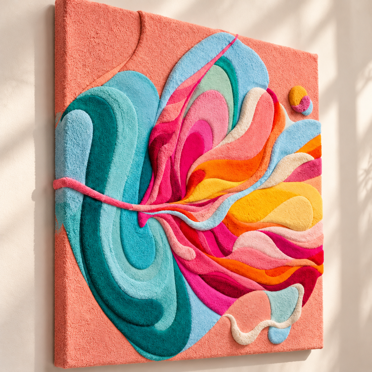 Coral Current by Isabelle Breitkopf — angled relief view