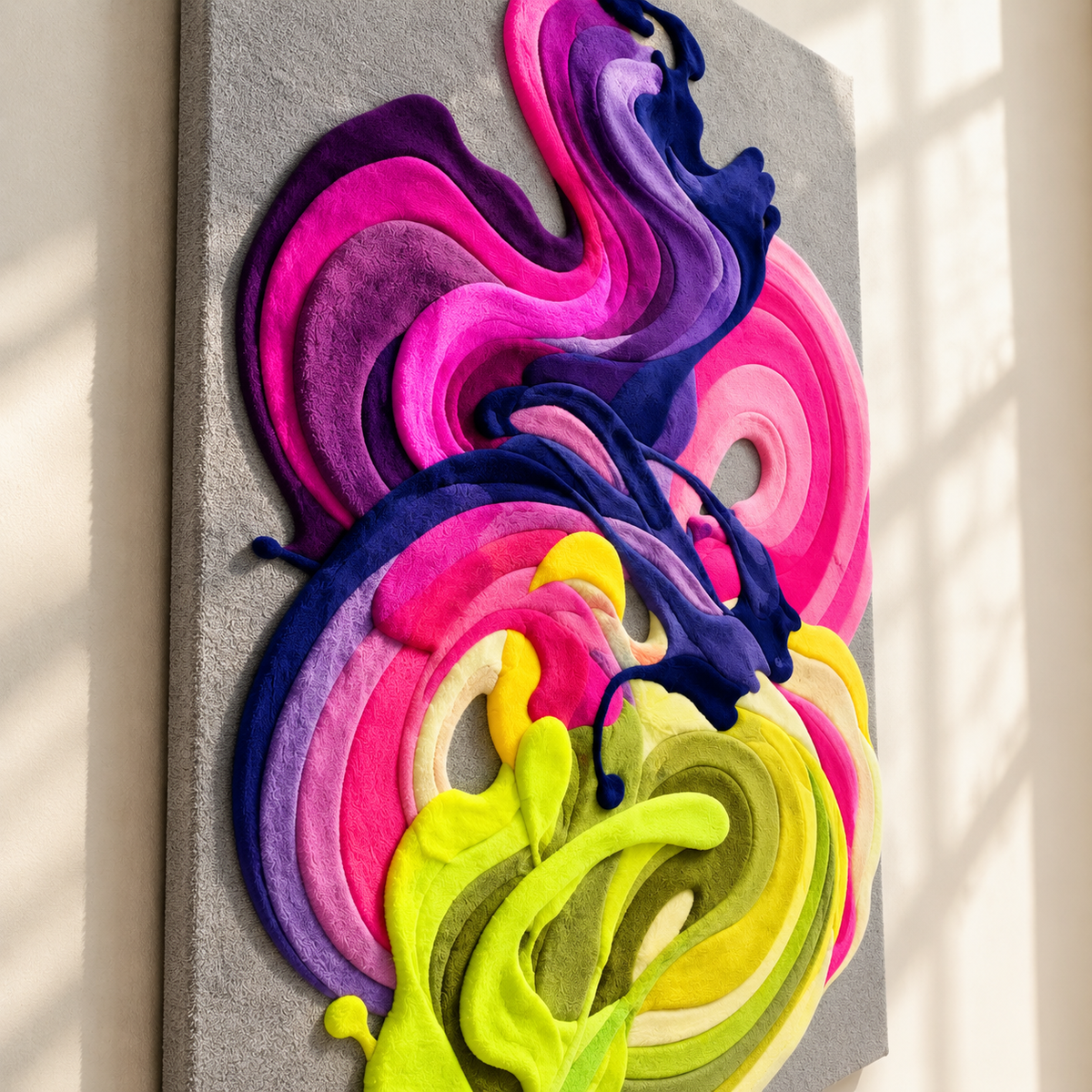 Neon Nocturne by Isabelle Breitkopf — angled relief view