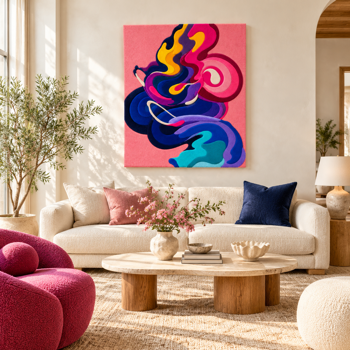 Nocturne in Rose by Isabelle Breitkopf — front-facing room scene [room-front]
