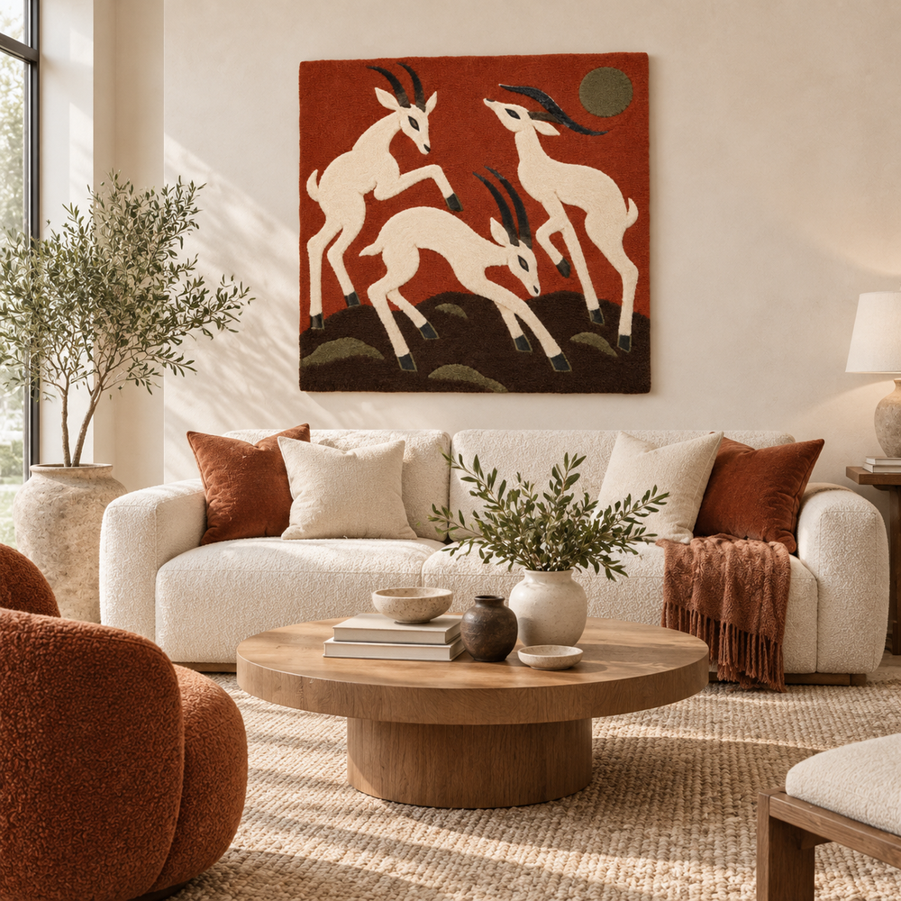 Ivory Antelope Dance — front-facing room scene