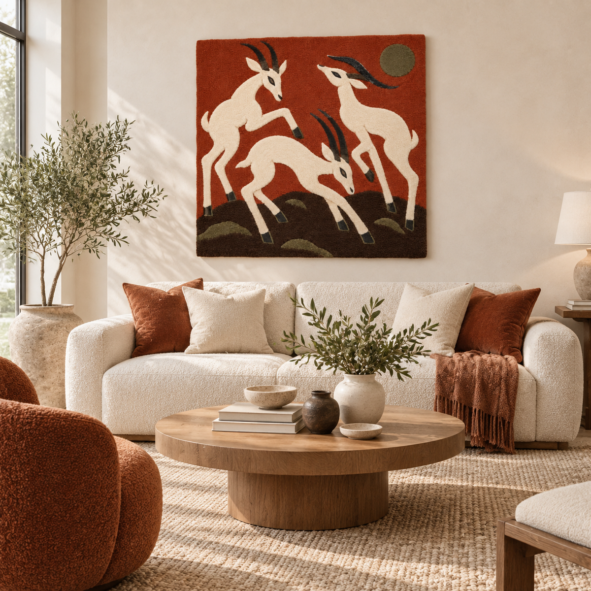 Ivory Antelope Dance — front-facing room scene