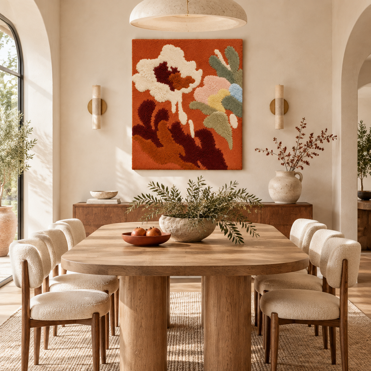 Ivory Bloom on Clay — room setting 1