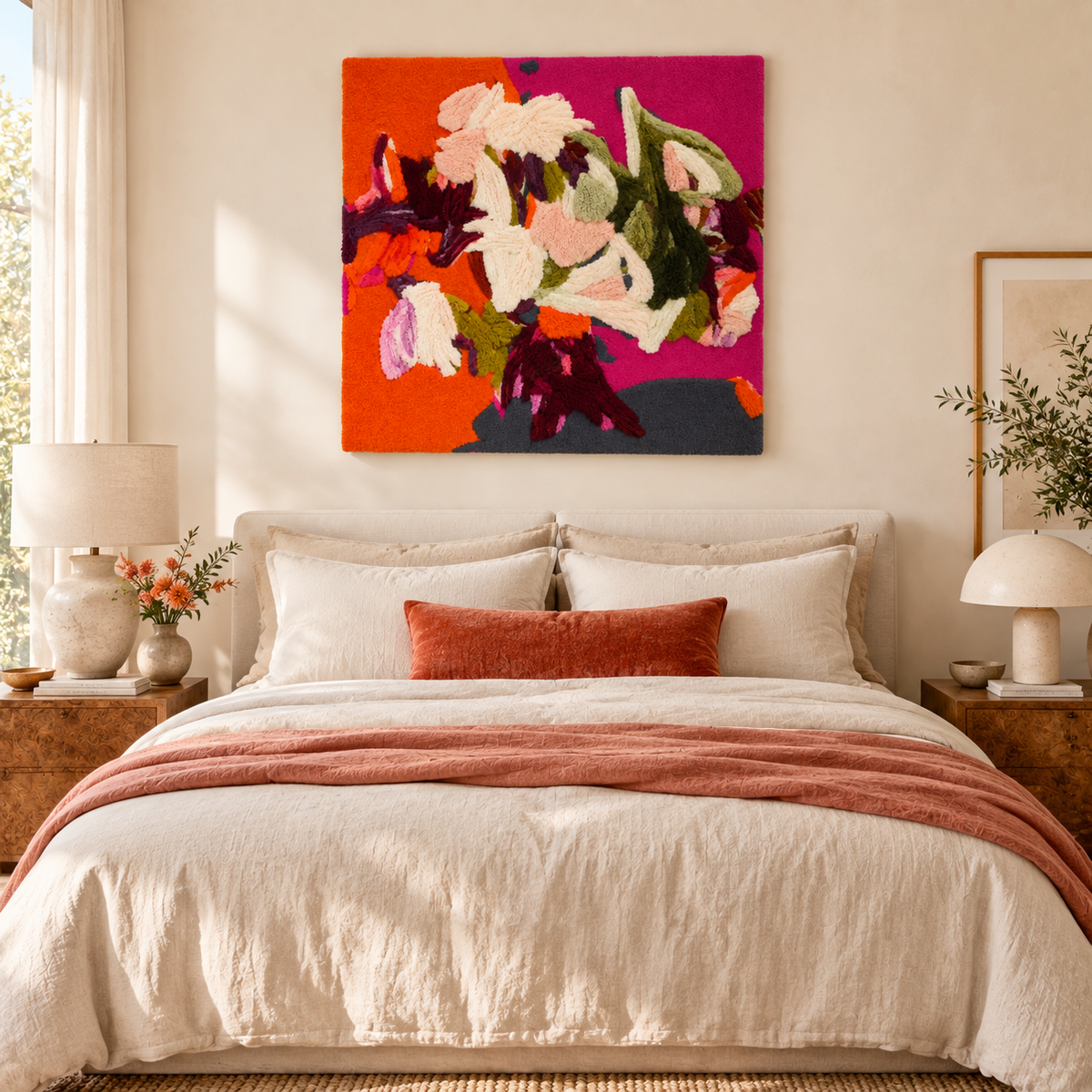 Ivory Blooms on Fuchsia — room setting 3